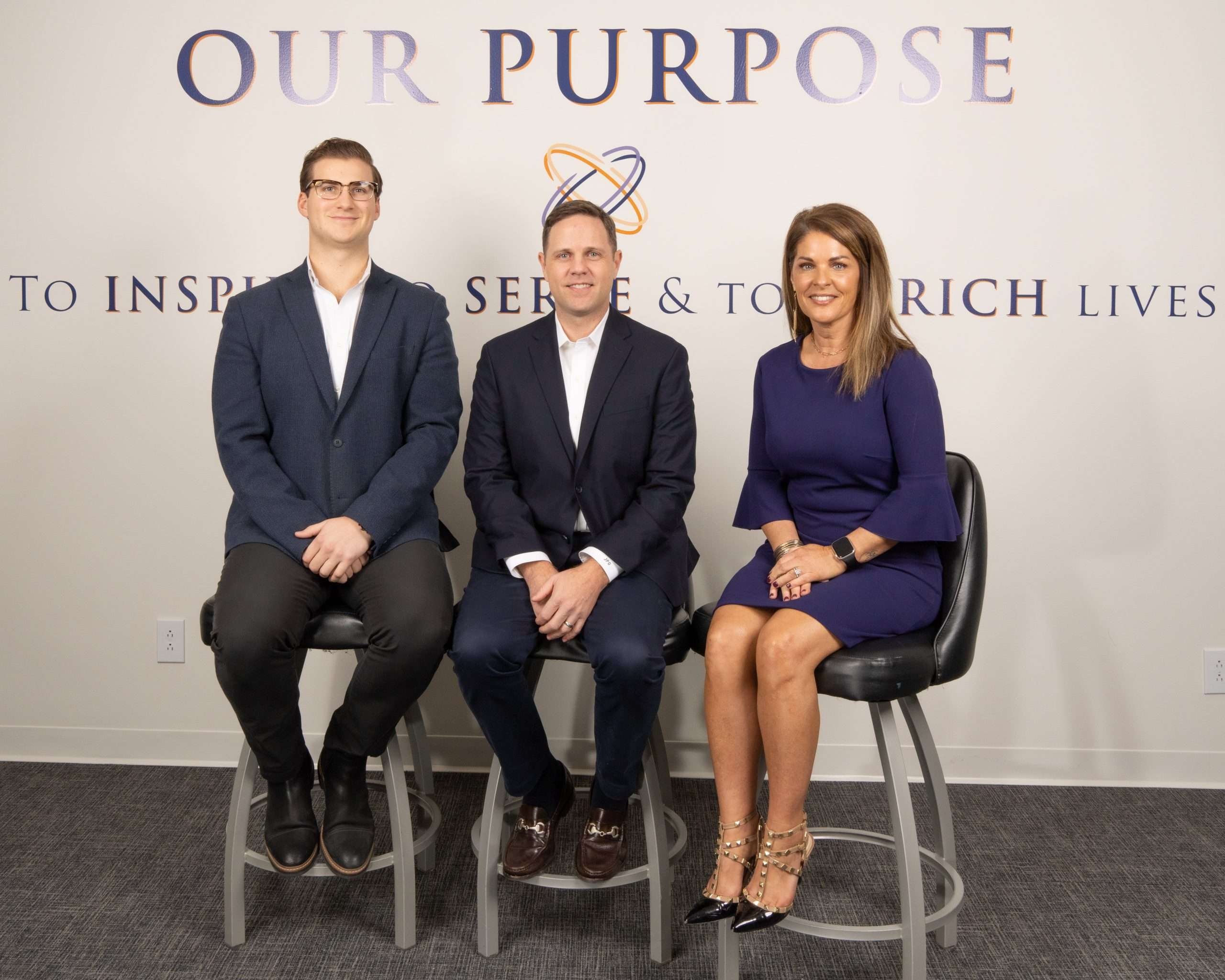 Pat O'Brien (centered) with his team Samuel Streb (left) and Krista Steward (right)