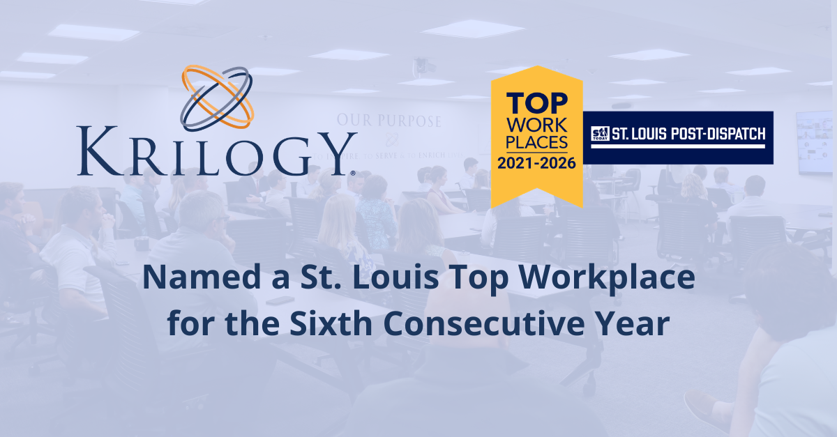 Krilogy® Named a St. Louis Top Workplace for the Sixth Consecutive Year